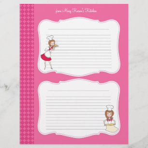 Pages de recette mignonnes pour les Classeurs