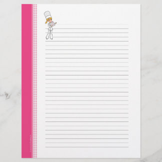 Pages de recette personnalisées pour classeur