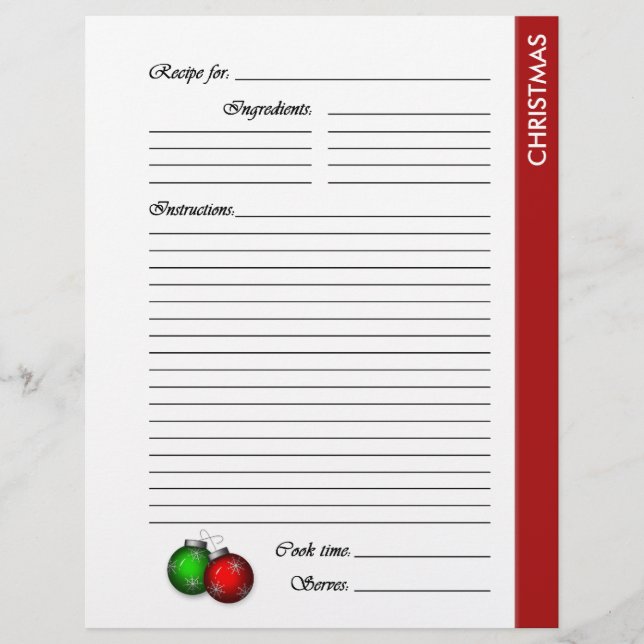 Pages de recette recto-verso de NOËL (Devant)