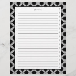 Pages de recette supplémentaires Black Retro Star