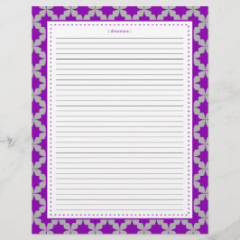 Pages de recette supplémentaires Purple Retro Star