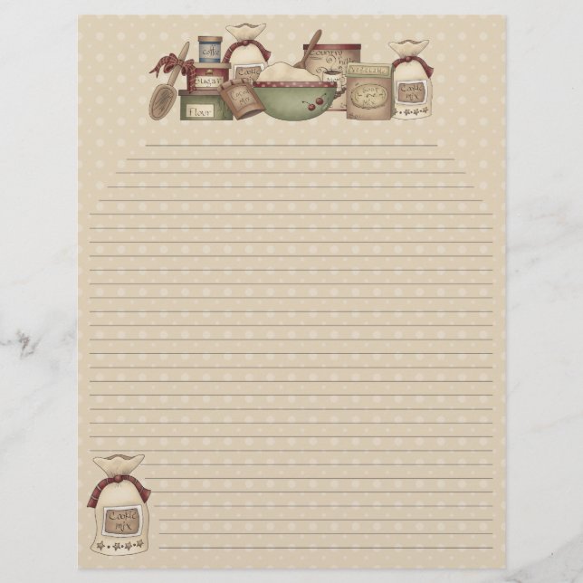 Pages de recettes de grand-mère (Lined) (Devant)