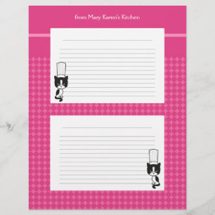 Pages de recettes illustrées pour les classeurs