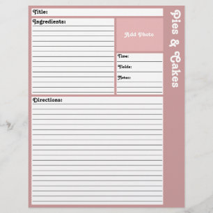 Pages de recettes liées (Mauve)