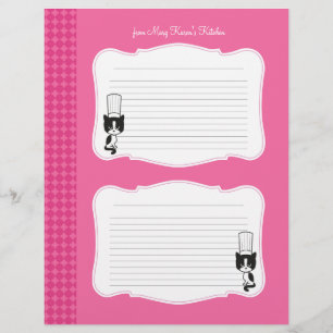 Pages de recettes personnalisées mignonnes