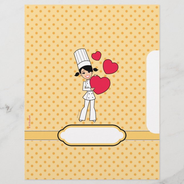 Pages de recettes personnalisées mignonnes (Devant)