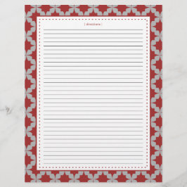 Pages de recettes supplémentaires étoile rétro rou