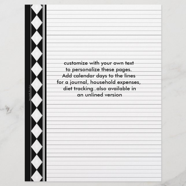 pages en diamants noirs (Devant)