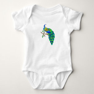 Pagiel Pfau Baby Strampler