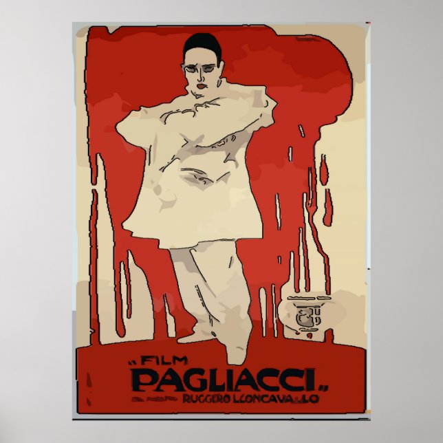 Pagliacci, Vintage Opernposter, Poster (Vorne)