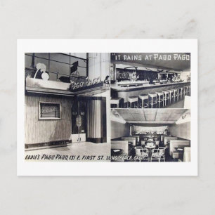 Pago Pago Restaurant, Long Beach, CA Vintag Postkarte