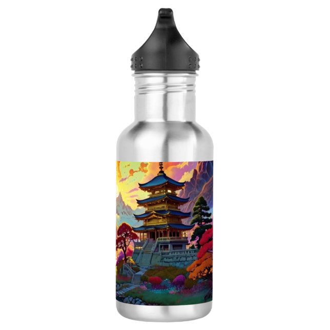 Pagoda and Coloured Landscape  Edelstahlflasche (Rechts)