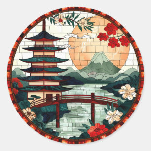 Pagoda-Aufkleber Runder Aufkleber