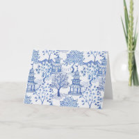 Pagoda Forest Blue und White