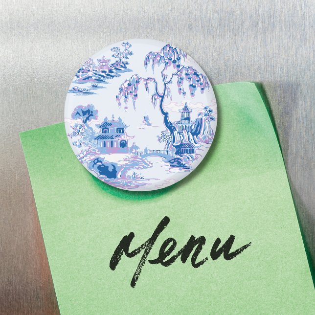 Pagoda Garden in Blue and Purple Magnet (Von Creator hochgeladen)