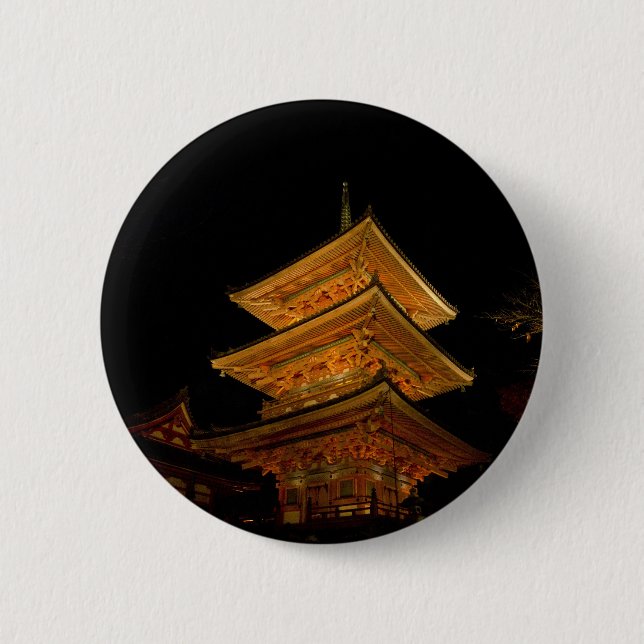 Pagoda Japan Kyoto Button (Vorderseite)