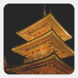 Pagoda Japan Kyoto Quadratischer Aufkleber