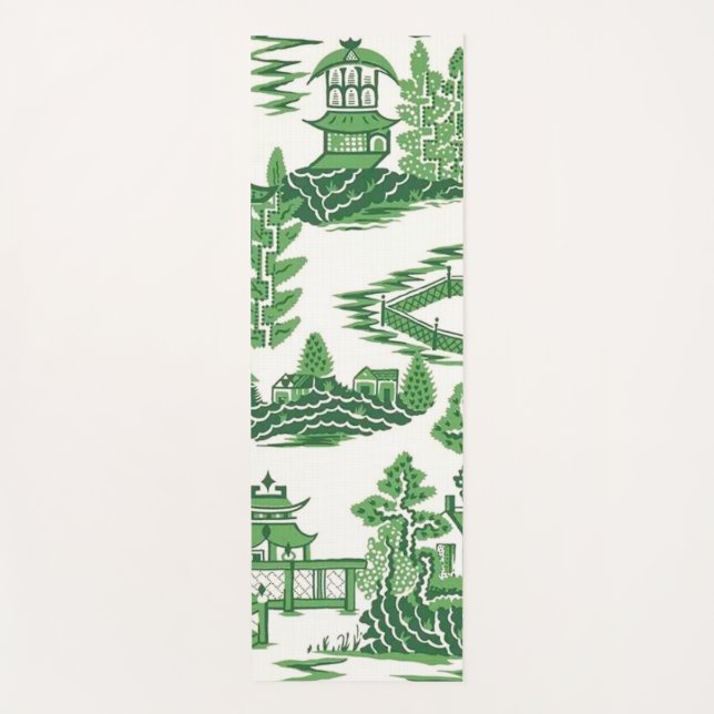 Pagoda Teezeremonie auf dem Jade Green Yogamatte (Vorderseite)