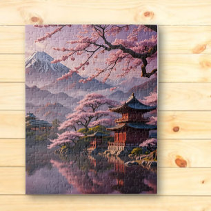 Pagode des cerisiers en fleurs Puzzle