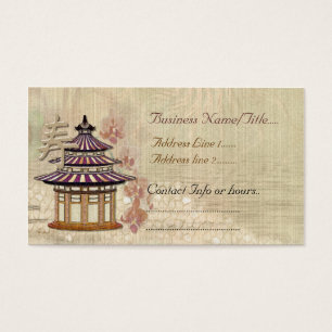 Pagode Rose Mixed Media Oriental