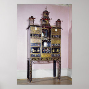 Pagodenkabinett in der Art von Thomas Chippendale Poster