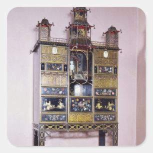 Pagodenkabinett in der Art von Thomas Chippendale Quadratischer Aufkleber