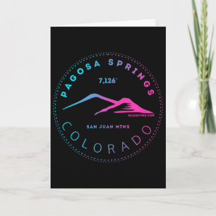 Pagosa Springs Colorado Bergstadt - Erhöhtes R Karte