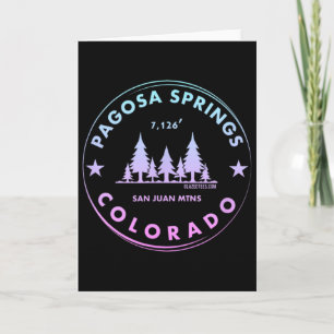 Pagosa Springs Colorado Bergstadt - Retro Mtn Karte