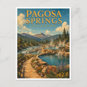 Pagosa Springs Colorado Hot Springs GeoSaga Postkarte