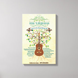 Pagosa Volks'Nbluegrass-Plakat 2014 Leinwanddruck