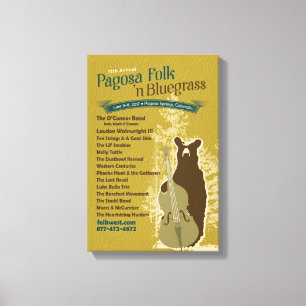 Pagosa Volks'Nbluegrass-Plakat 2017 Leinwanddruck