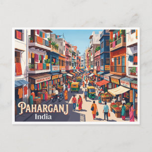 Paharganj Delhi Indien Postkarte