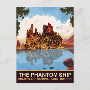 Pahntom Ship, Crater Lake National Park, Oregon Postkarte