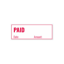 PAID Date Amount and Border Business Template Permastempel