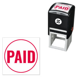 PAID Within a Circle Outline Self-inking Stamp Permastempel