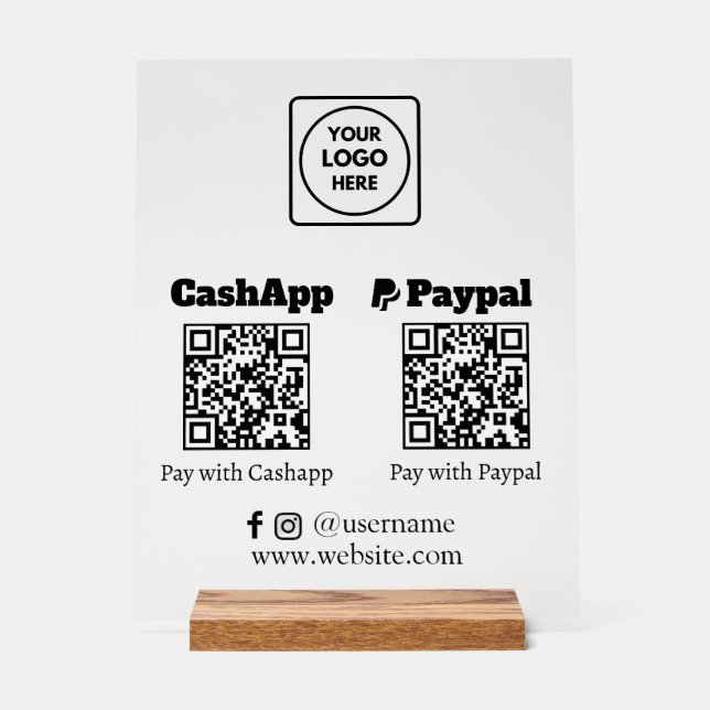 Paiement de code QR | Logo de numérisation PayPal  (Recto)