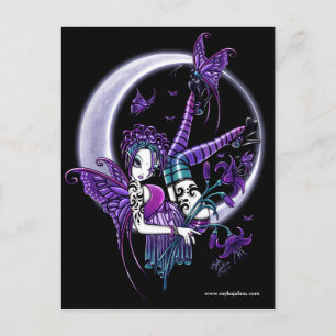 Paige Tattoo Lune Fleur Carte Postale