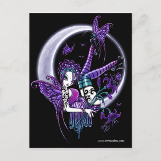Paige Tattoo Lune Fleur Carte Postale
