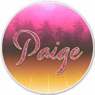 Paige Vorname Name golden pink Aufkleber Sticker