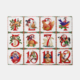 Paillasson 12 Jours de couverture de Noël Imprimer