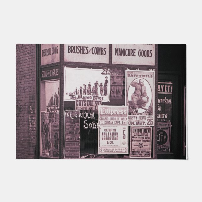 Paillasson 1912 Fenêtre du magasin Vaudeville Manucure Pro-Un (Devant)