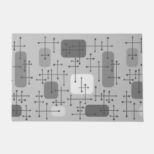 Paillasson 1950 Eames Era Art Crosshairs Grey