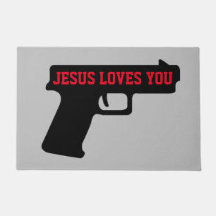 Paillasson 2A - JÉSUS VOUS AIME Porte Mat
