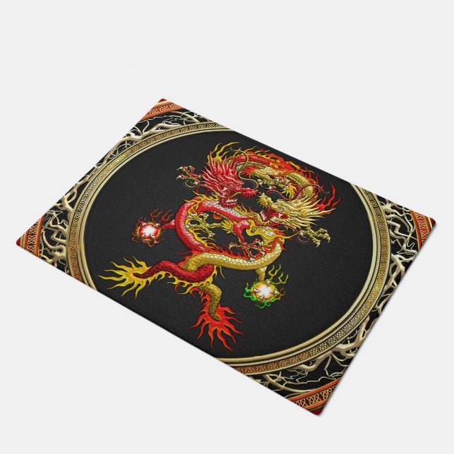 Paillasson [500] Dragons rouges et jaunes (Incliné)
