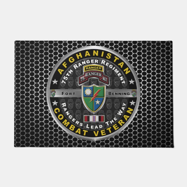 Paillasson 75e Régiment de Rangers Afghanistan Vétéran (Devant)