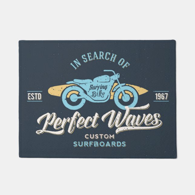 Paillasson À la recherche de l'affiche parfaite de vagues (Devant)