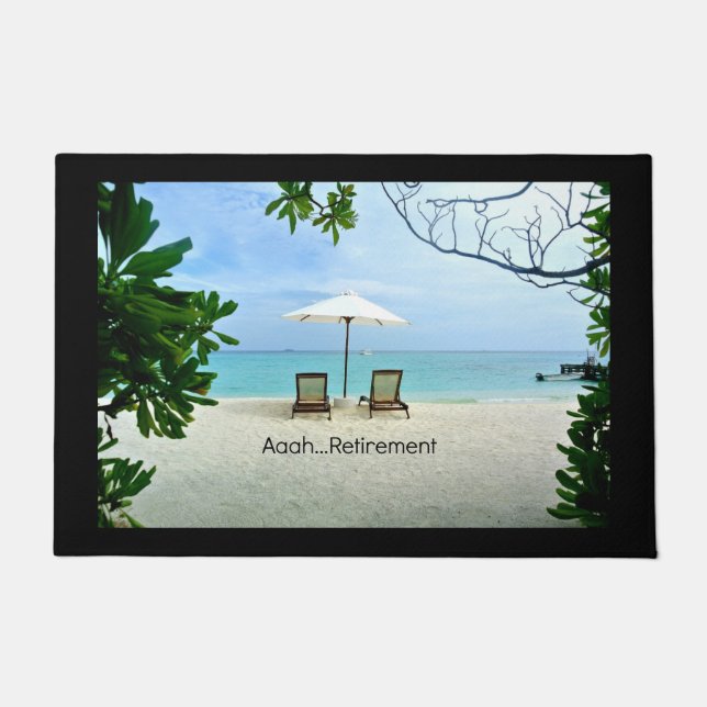 Paillasson Aaah...Retraite, design populaire. (Devant)