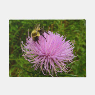 Paillasson Abeille sur fleur de chardon Nature