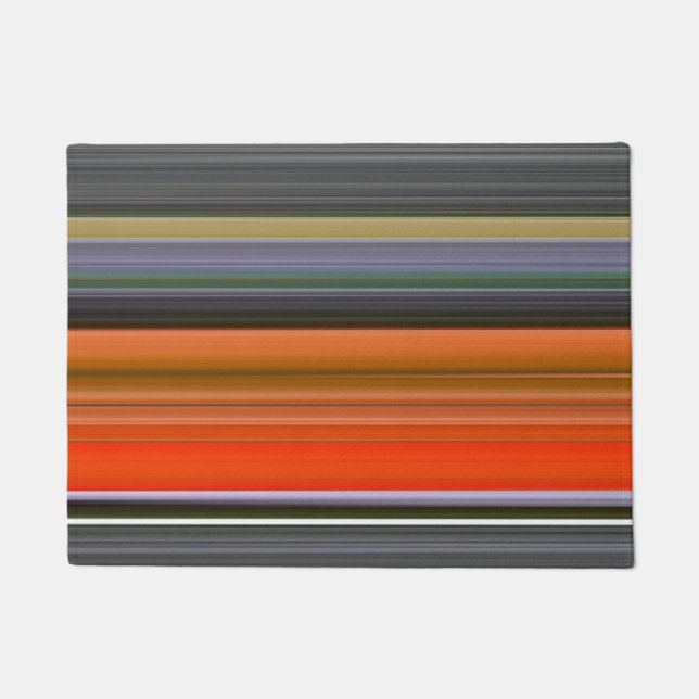 Paillasson Abstrait n° 1 : orange et gris (Devant)