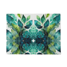 Abstrait Turquoise, Vert, Émeraude, Botanique